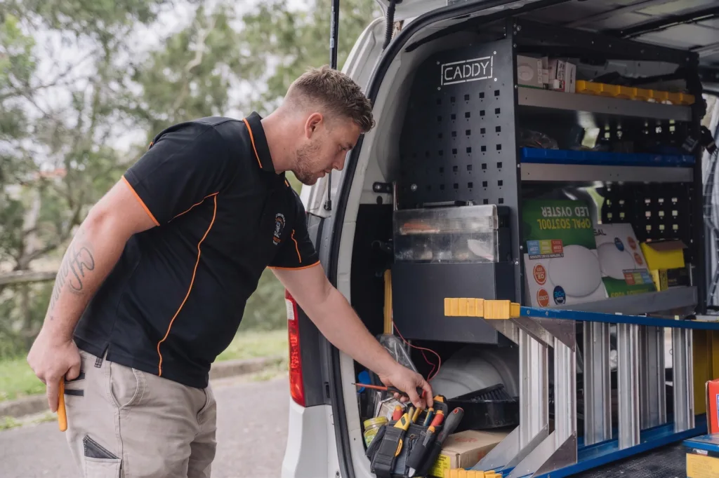 Licensed Annangrove electrician working on a residential job